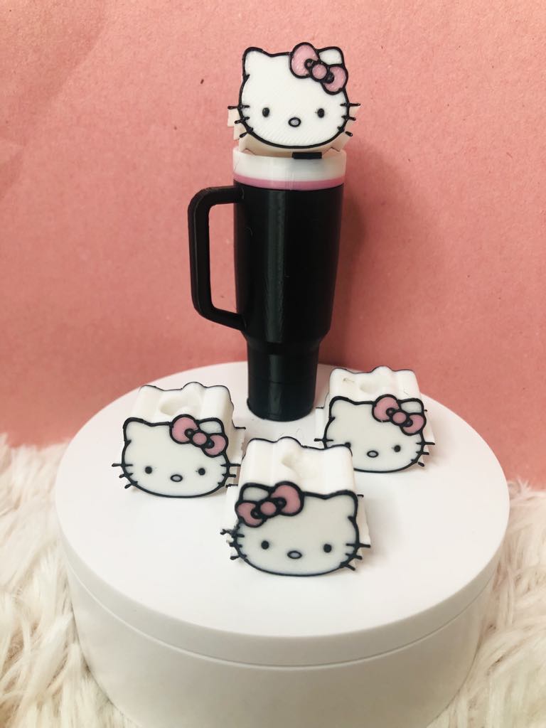 3D Printed Hello Kitty-Inspired Straw Topper
