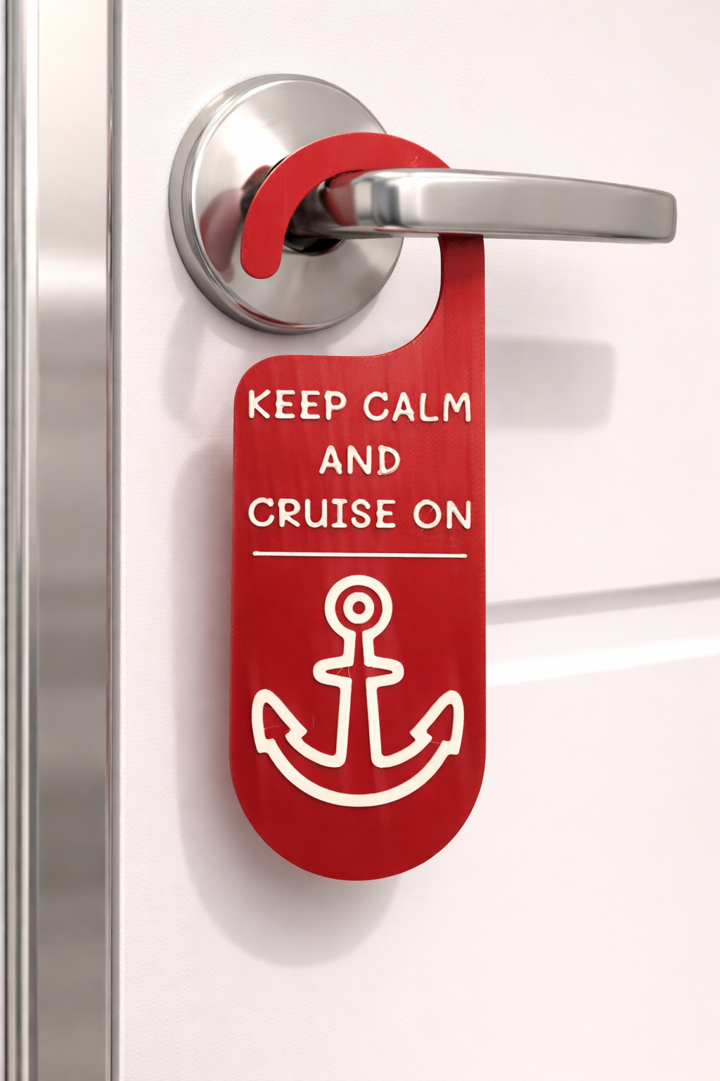 Keep Calm and Cruise On – Cruise Door Hanger Mockup