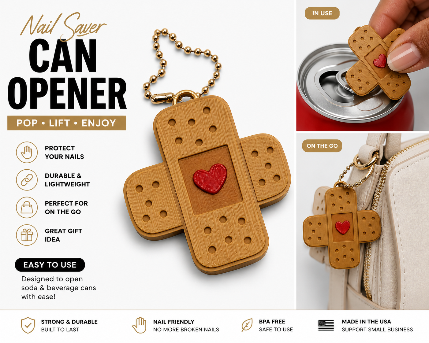Nail Saver Can Opener Keychain