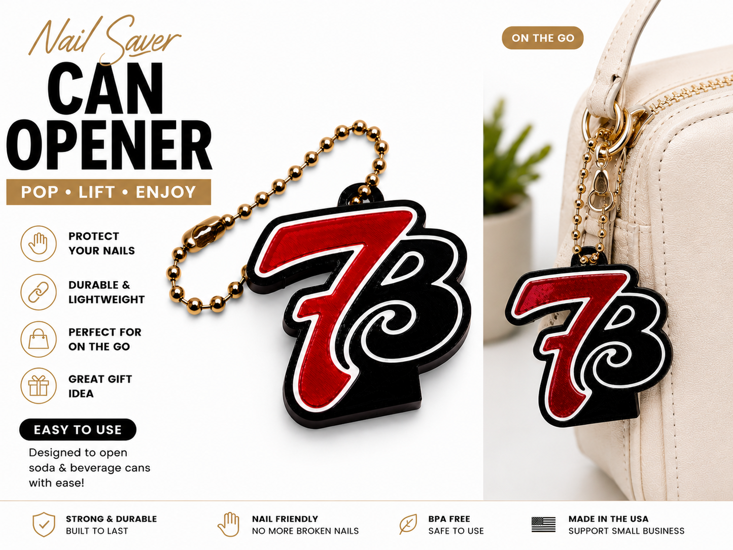 Nail Saver Can Opener Keychain