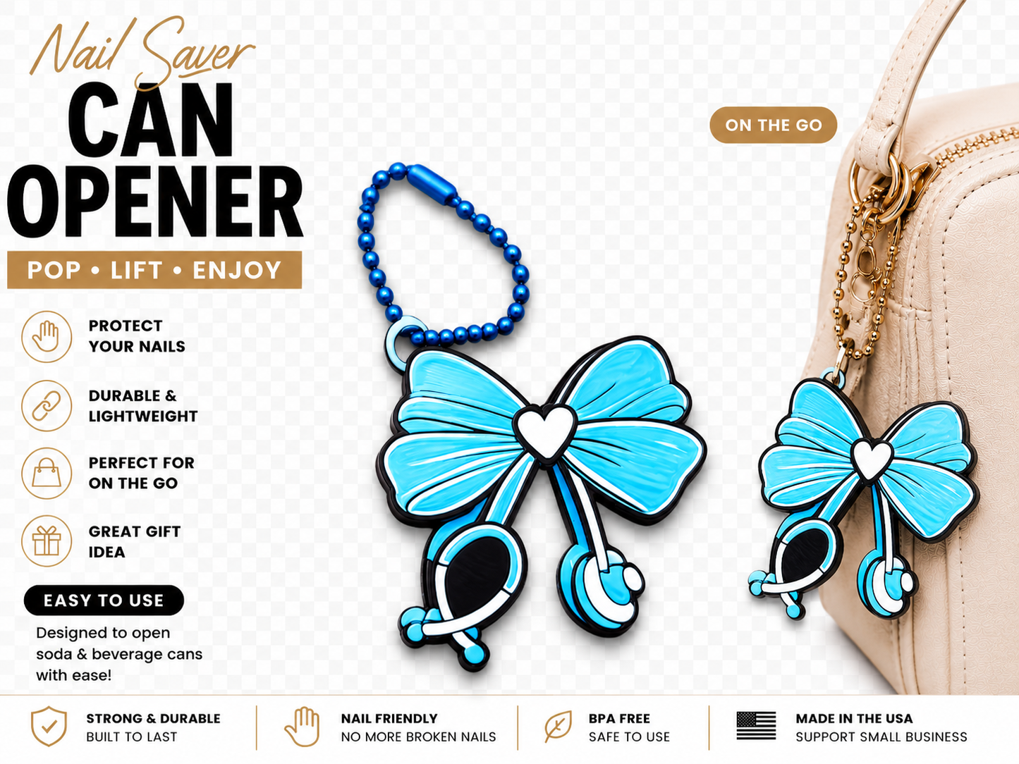 Nail Saver Can Opener Keychain