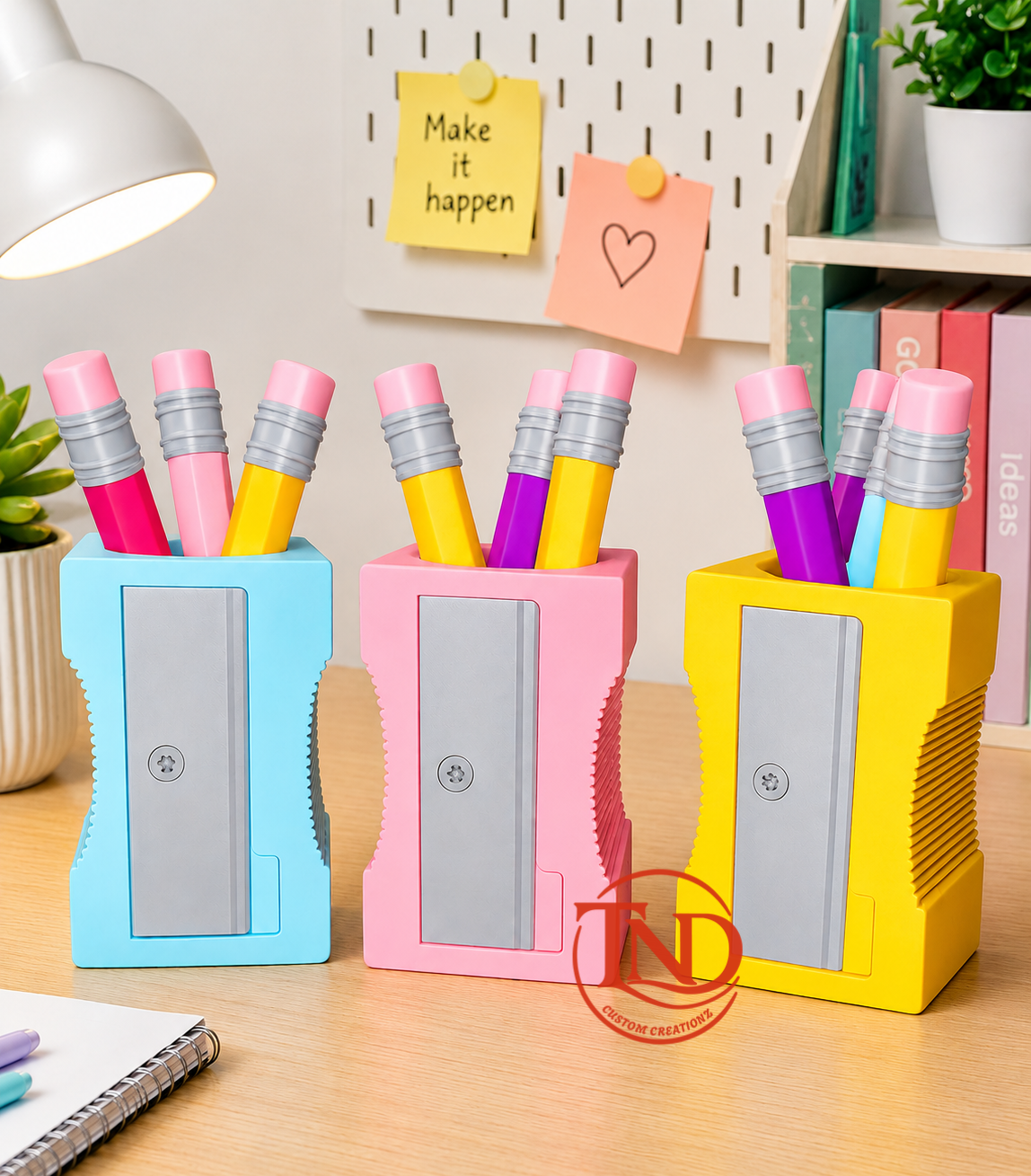 Pencil Sharpener Desk Holder – 3D Printed Pencil Organizer