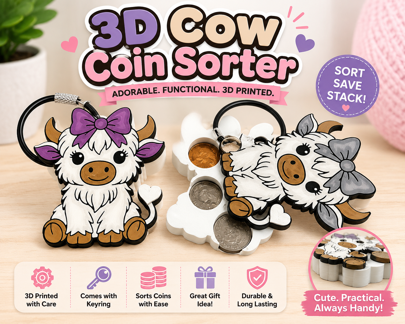 3D Cow Coin Sorter