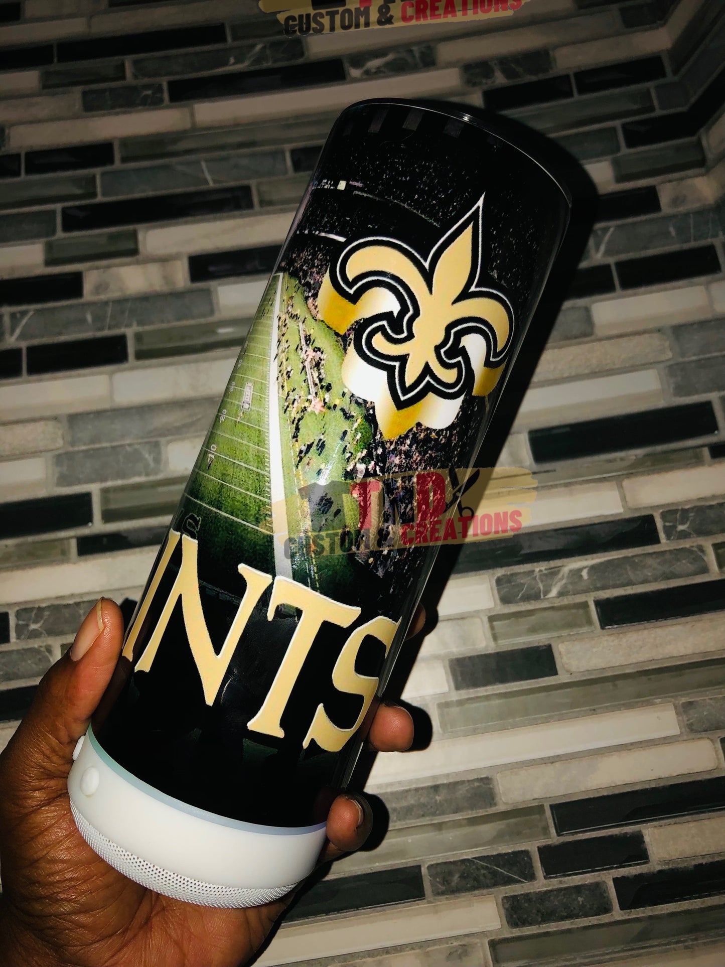 Customized Bluetooth Saint Speaker Tumbler