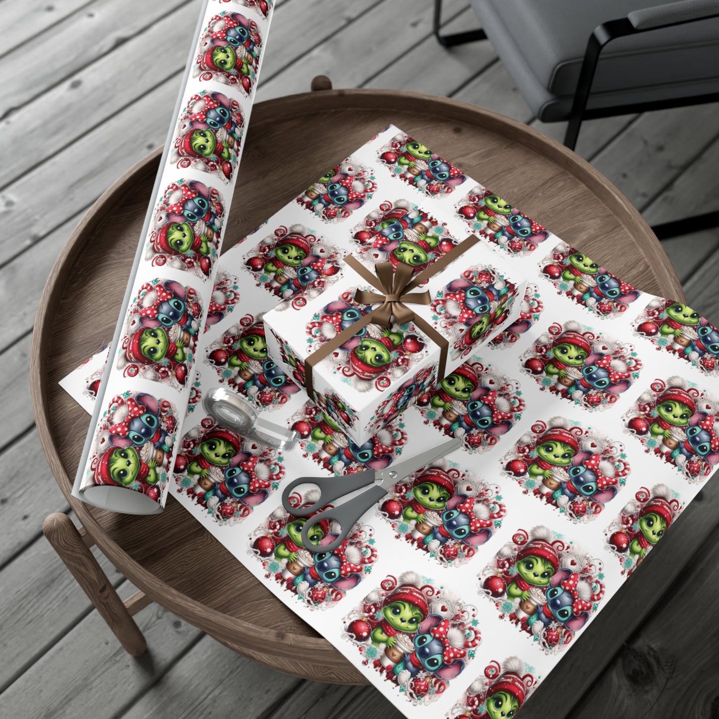 Grinch/Stitch Gift Wrap Paper