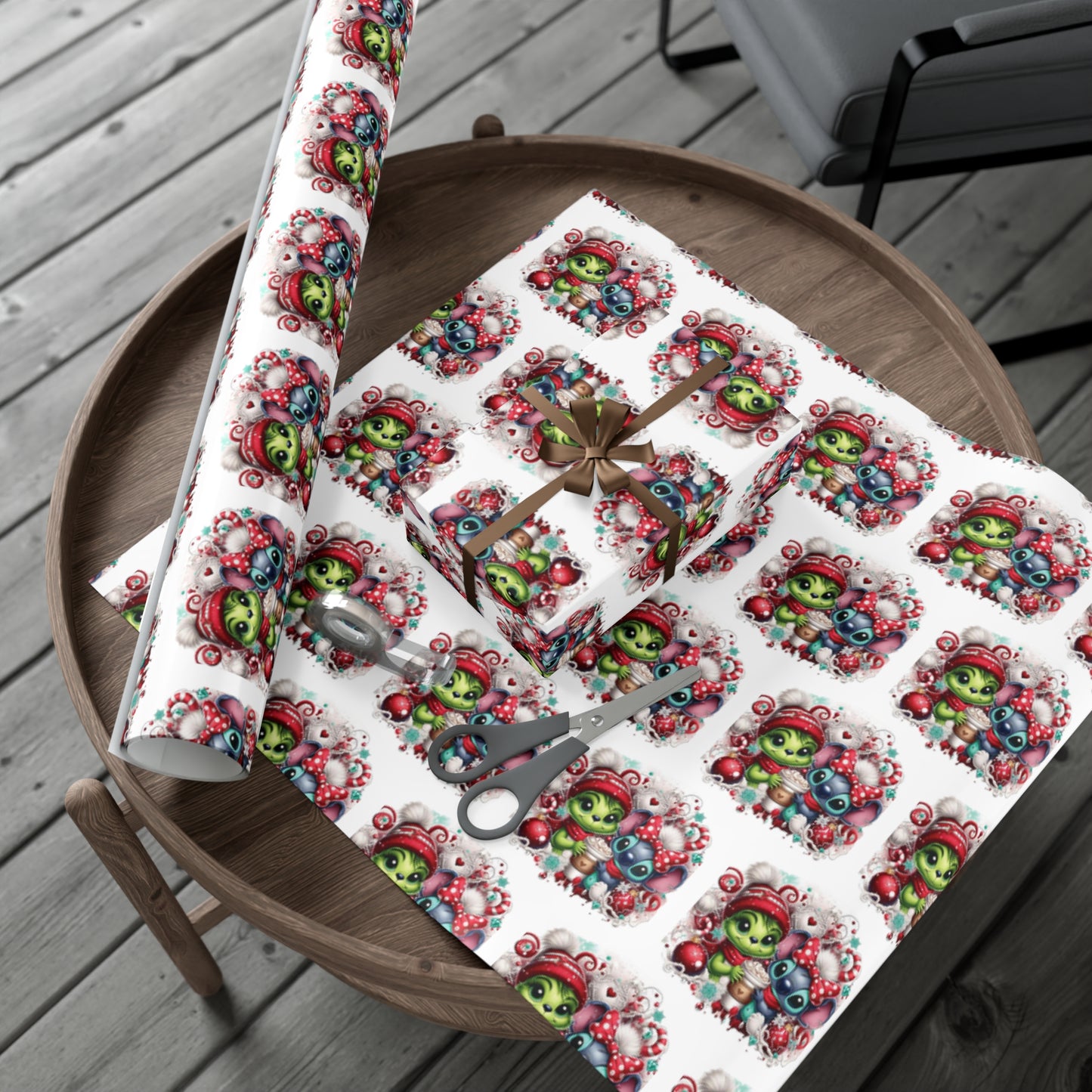 Grinch/Stitch Gift Wrap Paper