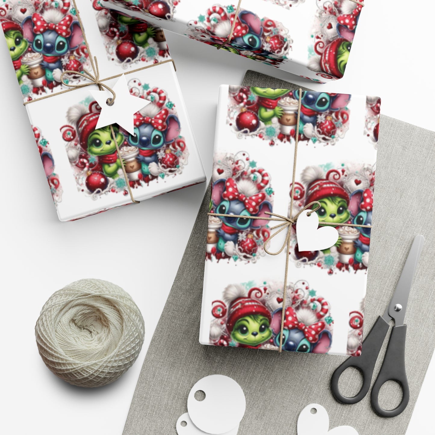 Grinch/Stitch Gift Wrap Paper