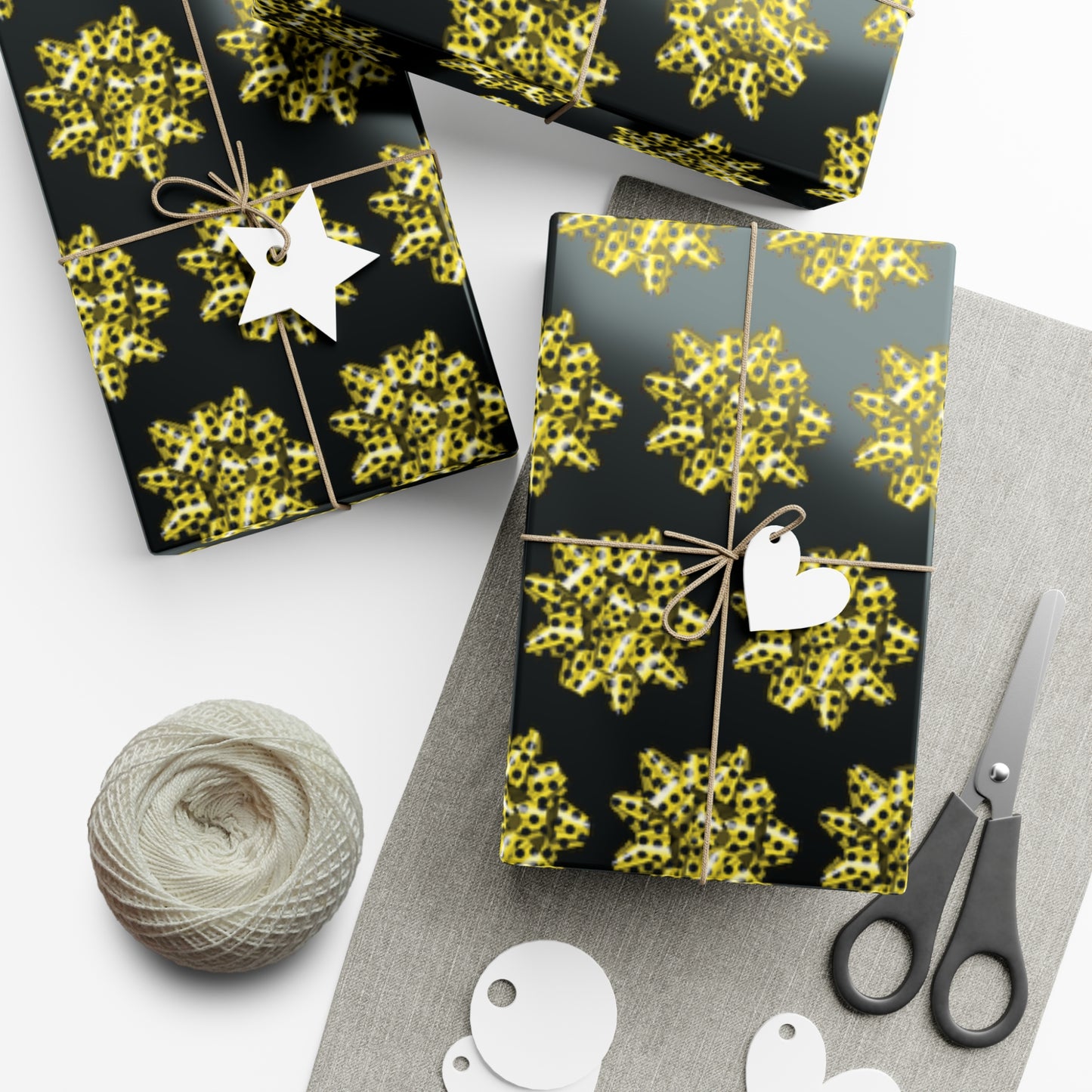 Gold Bow Gift Wrap Papers