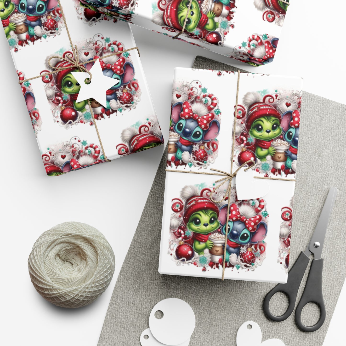 Grinch/Stitch Gift Wrap Paper