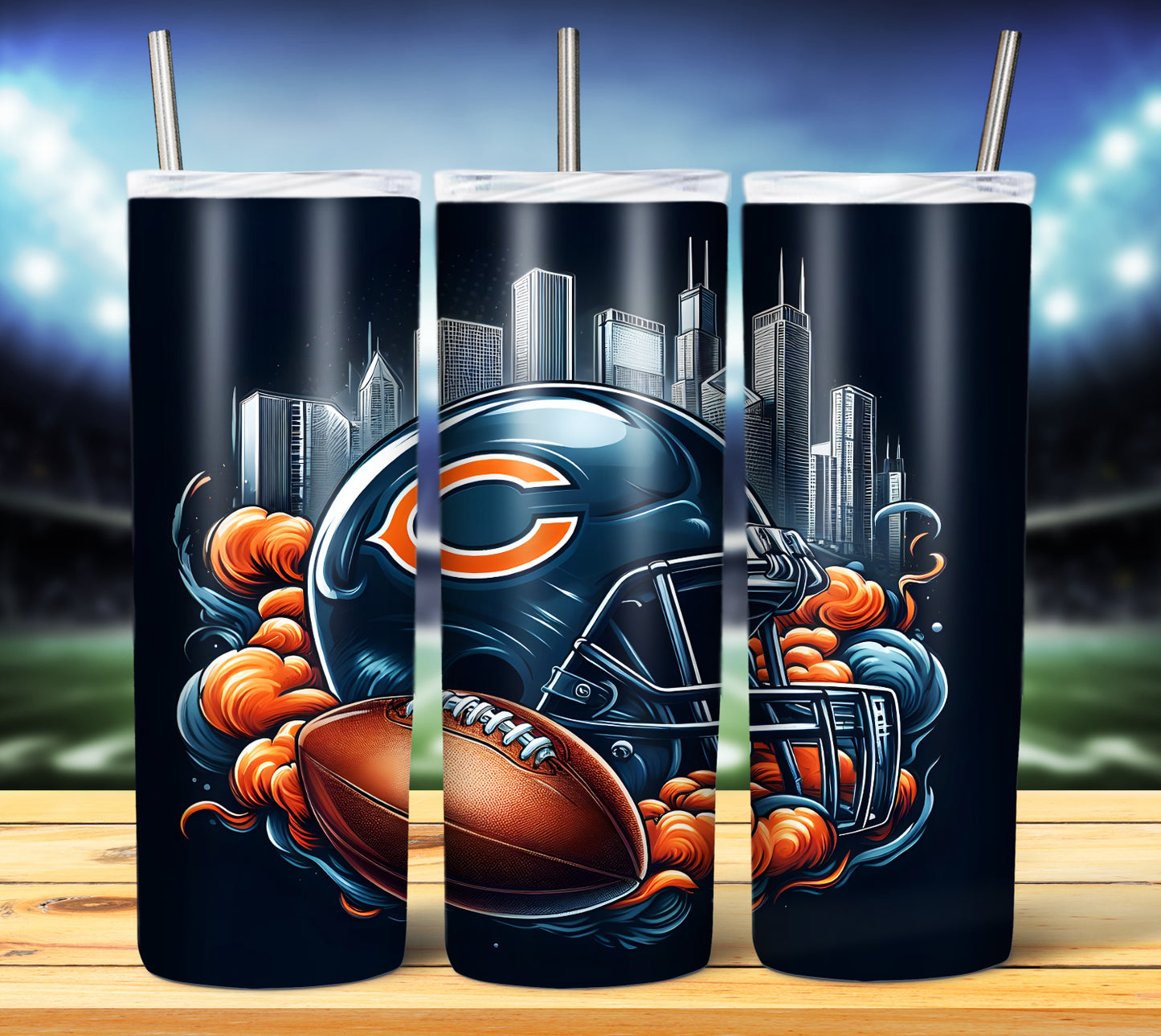 Football Smoke Tumbler Wrap/Shirt Design