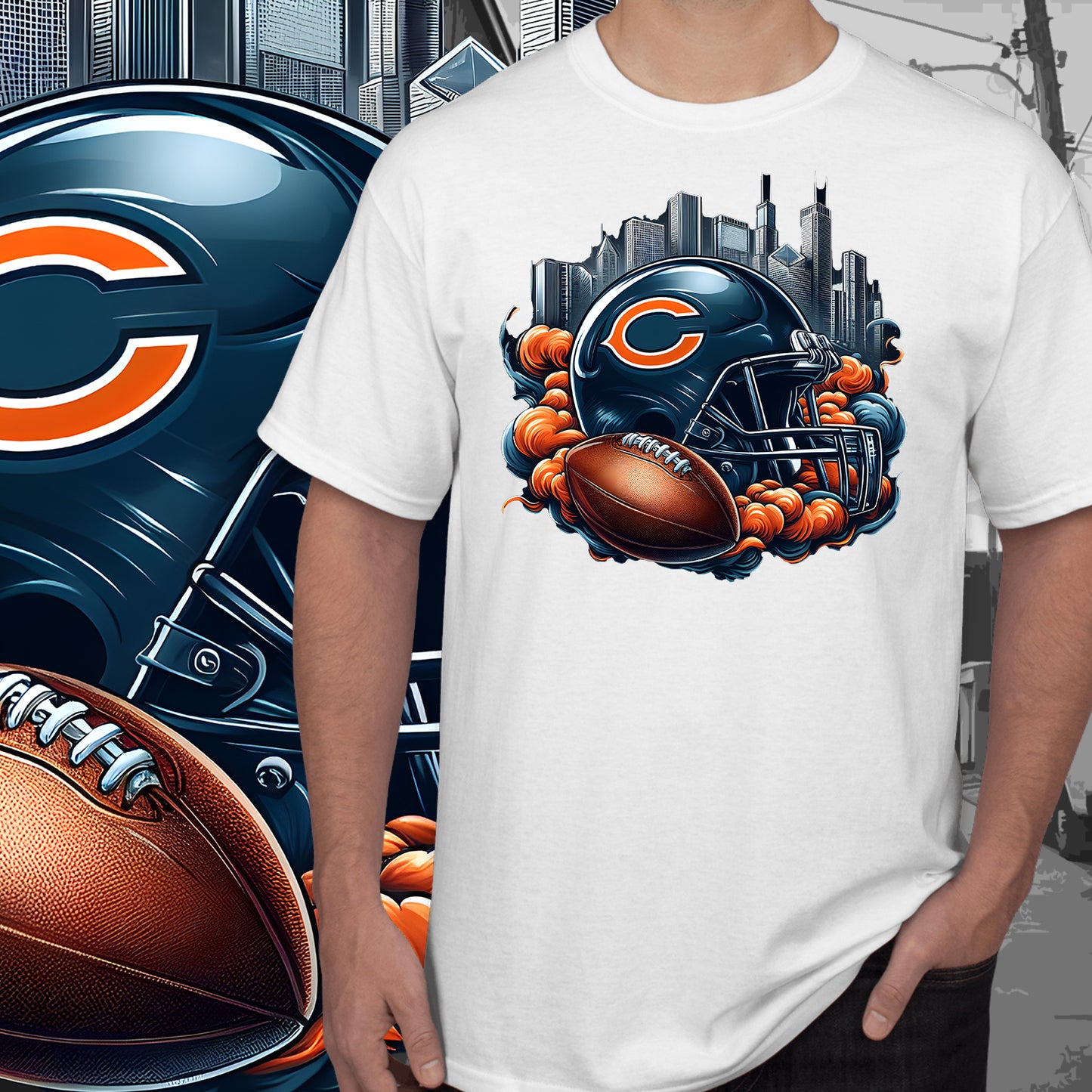 Football Smoke Tumbler Wrap/Shirt Design