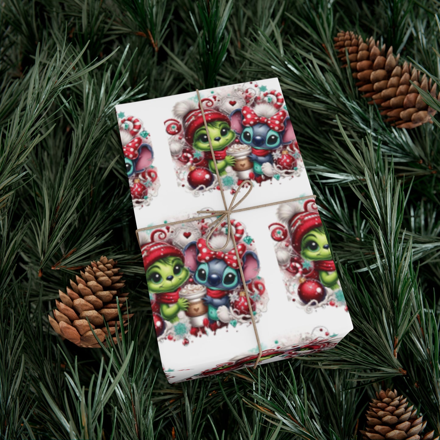 Grinch/Stitch Gift Wrap Paper