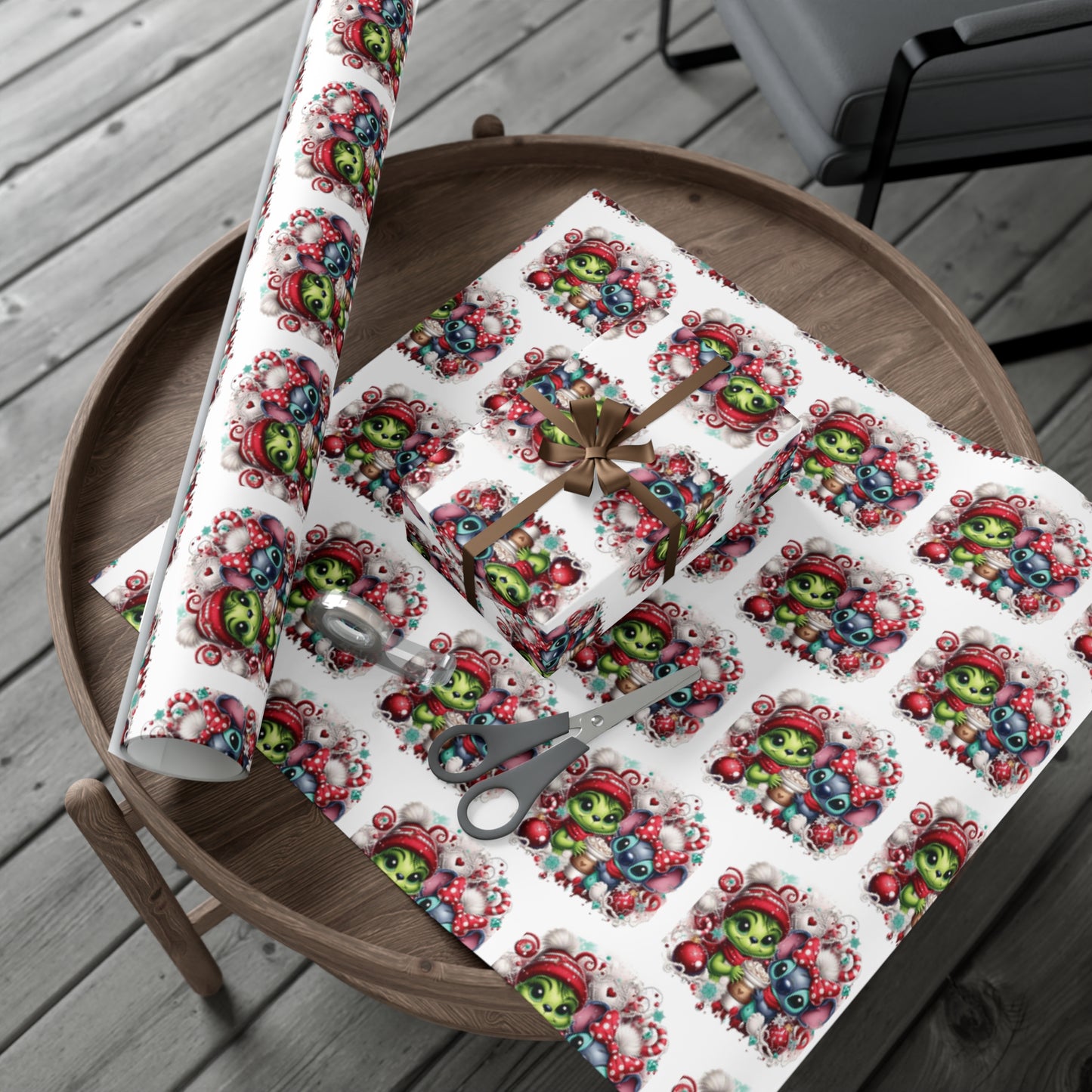 Grinch/Stitch Gift Wrap Paper