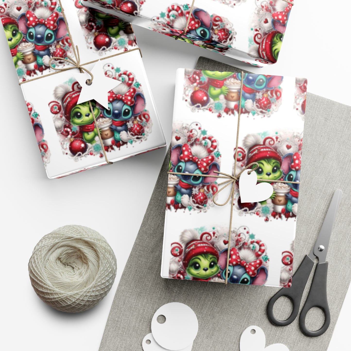 Grinch/Stitch Gift Wrap Paper