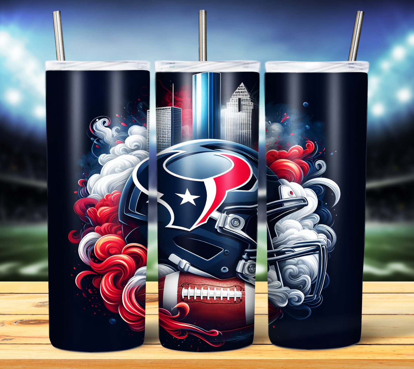 Football Smoke Tumbler Wrap/Shirt Design