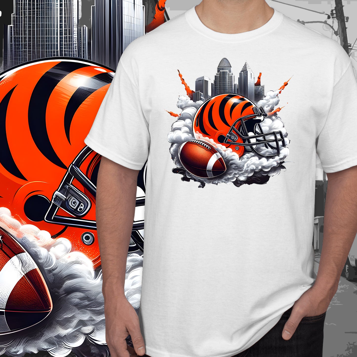 Football Smoke Tumbler Wrap/Shirt Design