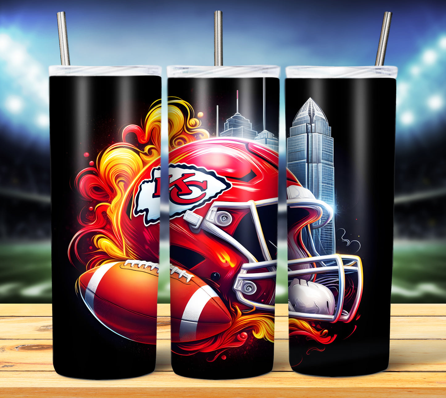 Football Smoke Tumbler Wrap/Shirt Design