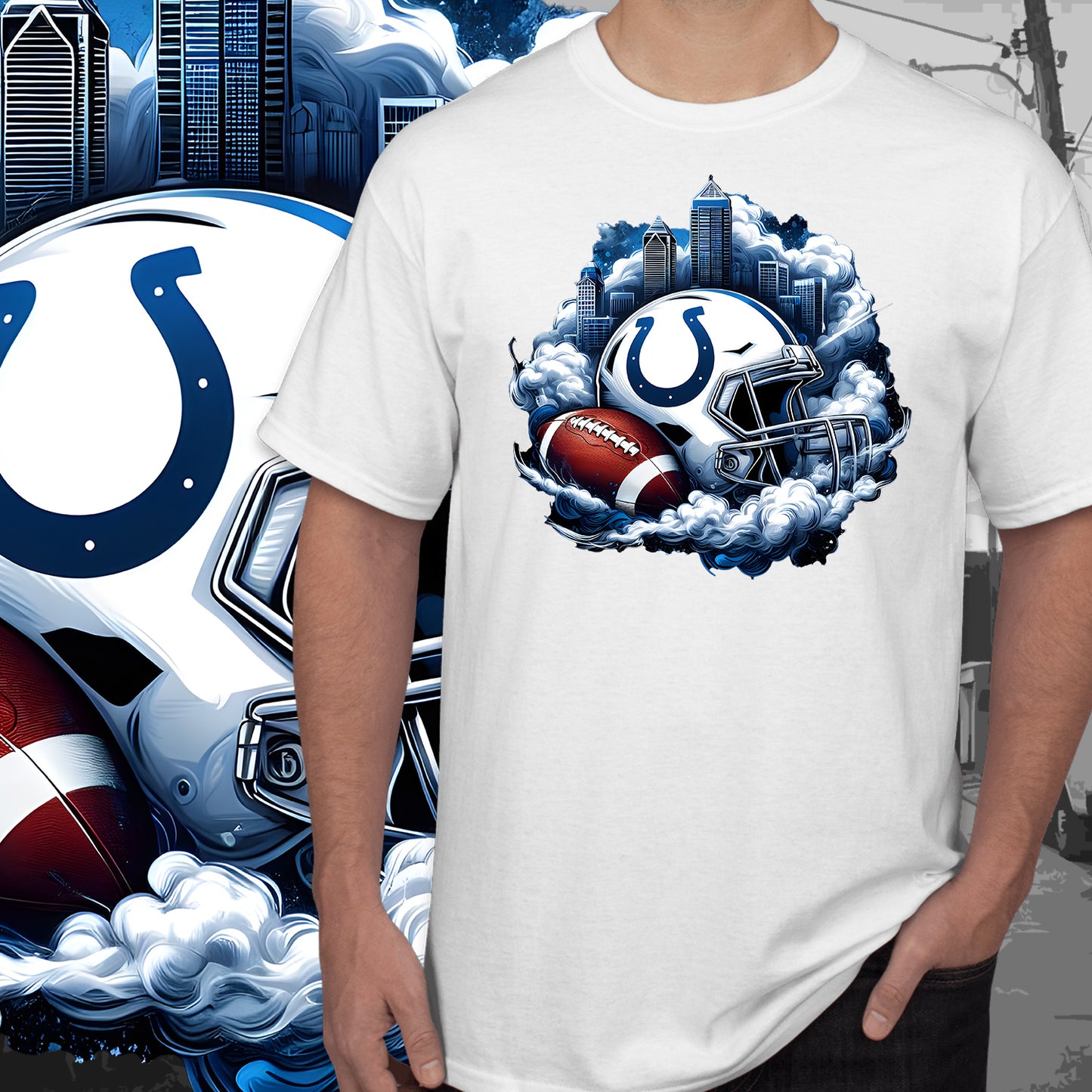 Football Smoke Tumbler Wrap/Shirt Design