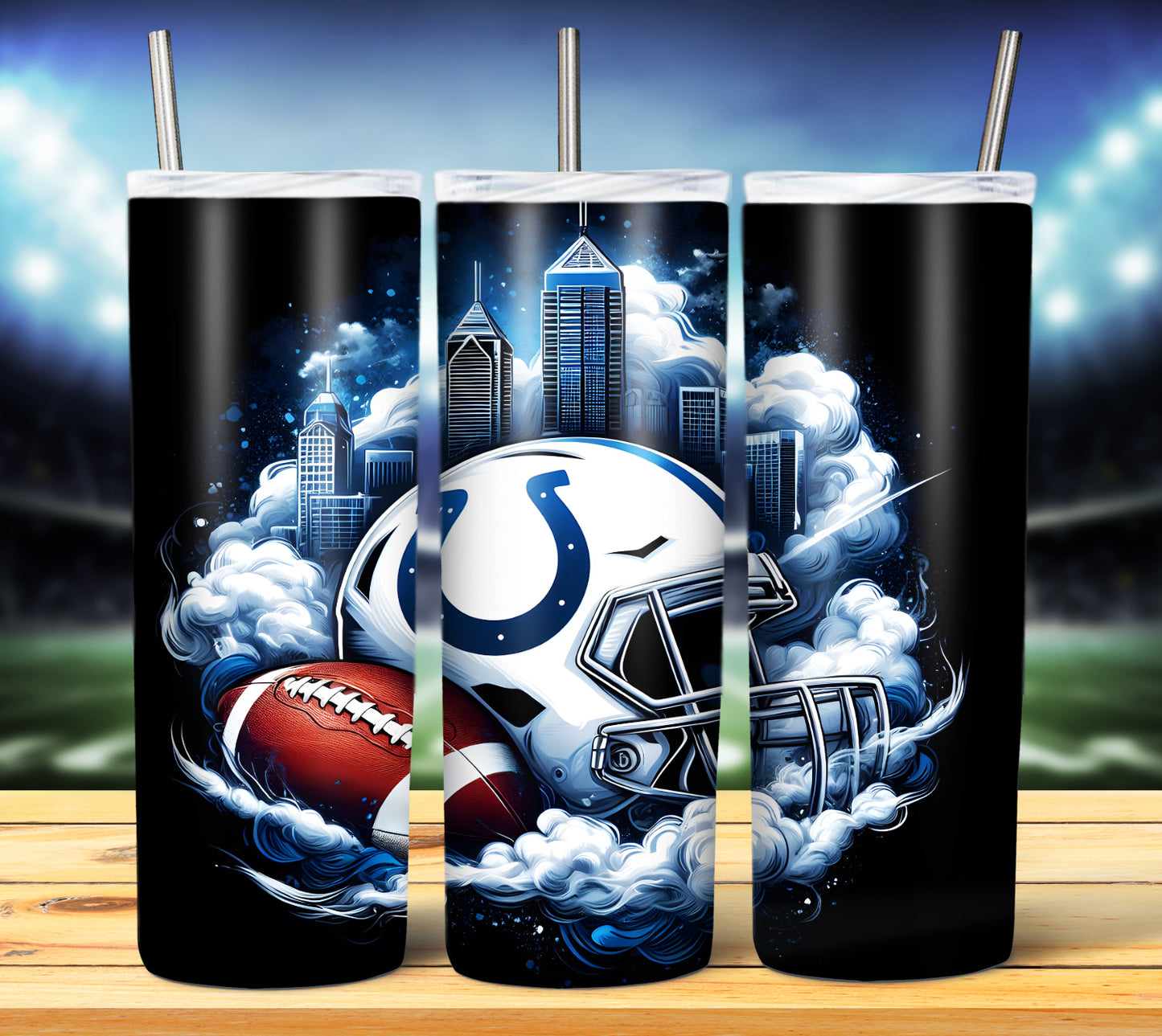 Football Smoke Tumbler Wrap/Shirt Design