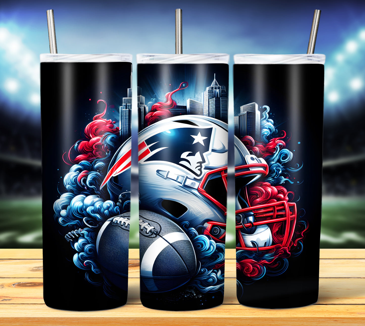 Football Smoke Tumbler Wrap/Shirt Design