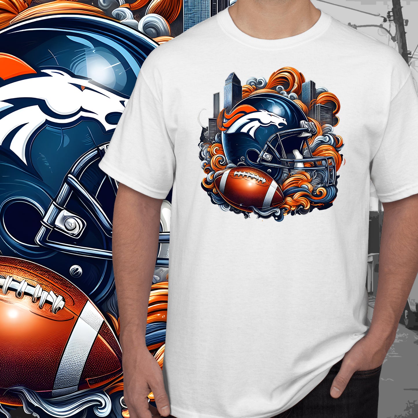 Football Smoke Tumbler Wrap/Shirt Design