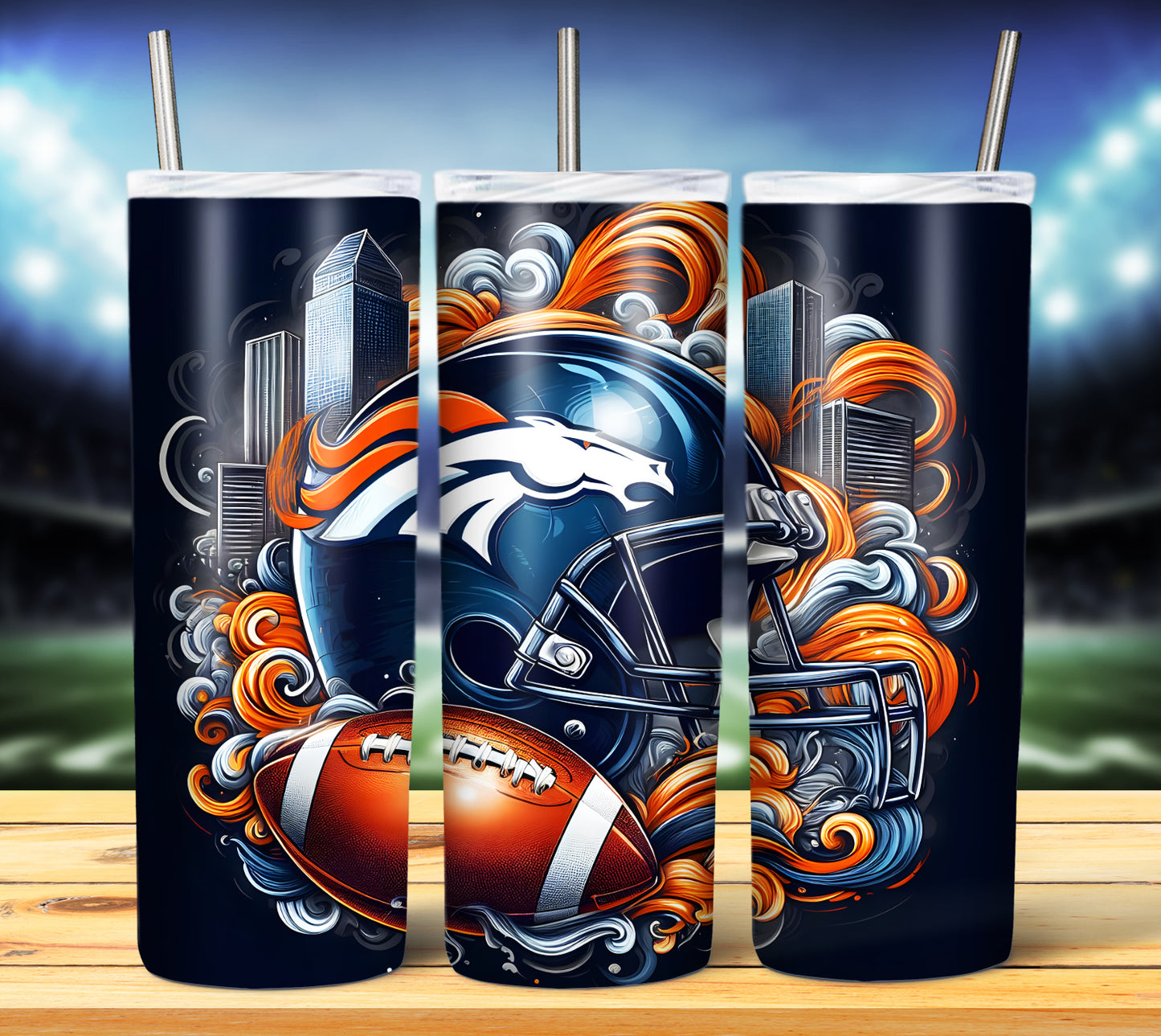 Football Smoke Tumbler Wrap/Shirt Design