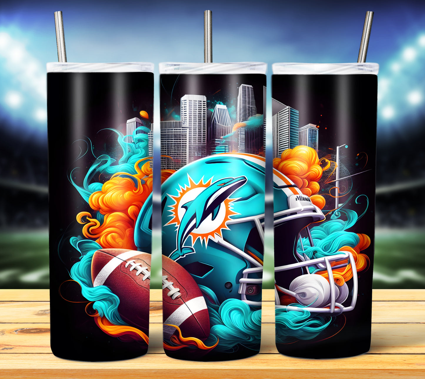 Football Smoke Tumbler Wrap/Shirt Design