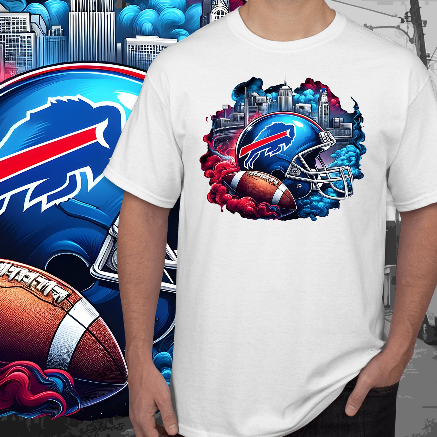 Football Smoke Tumbler Wrap/Shirt Design