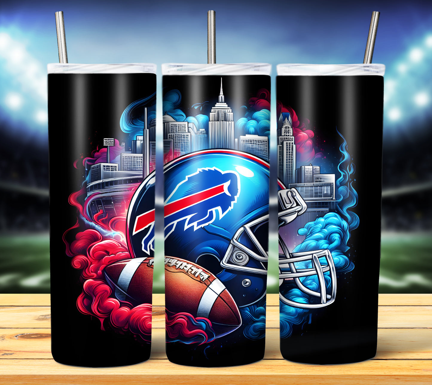 Football Smoke Tumbler Wrap/Shirt Design