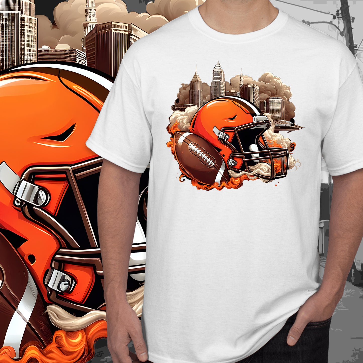 Football Smoke Tumbler Wrap/Shirt Design