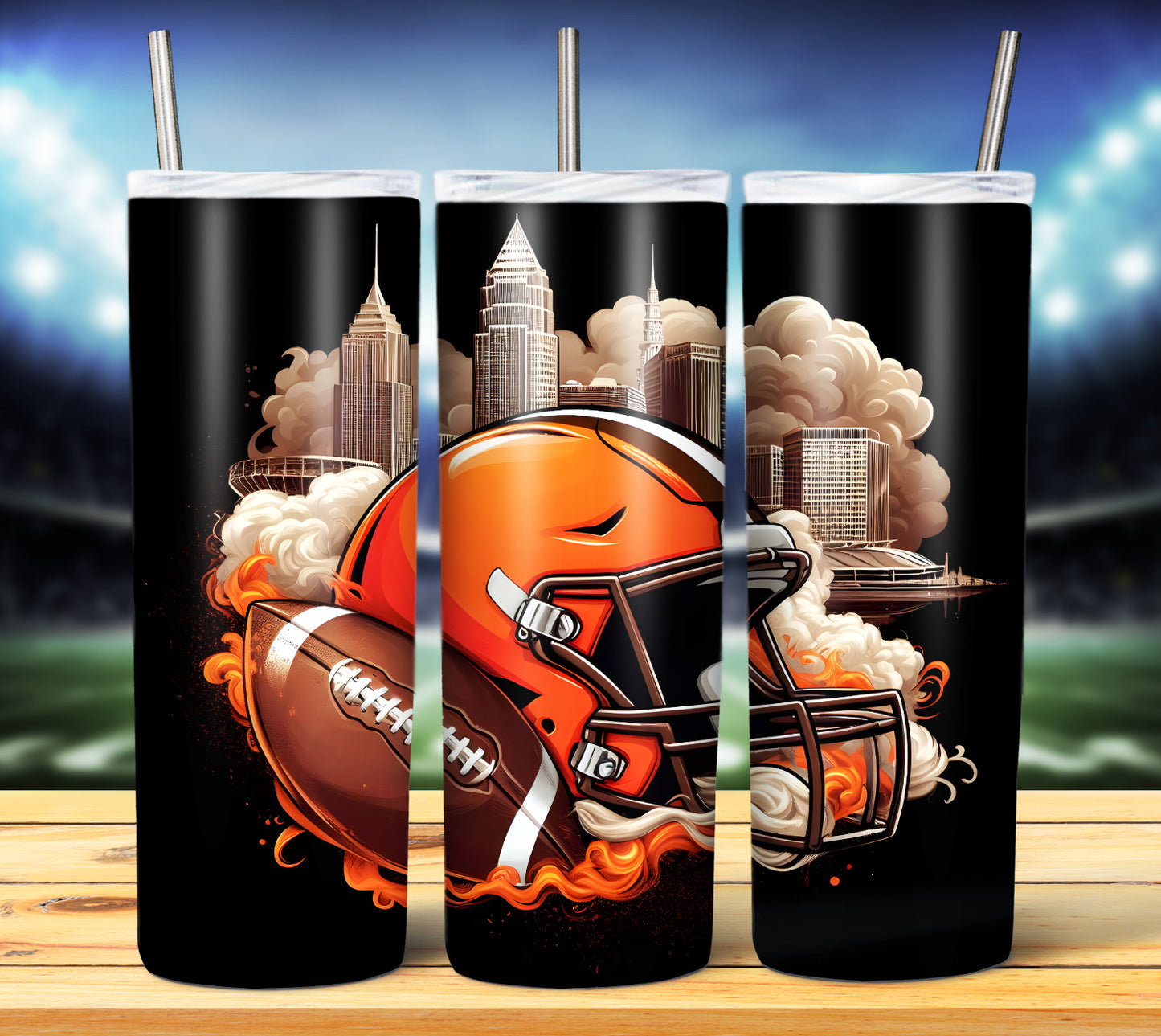 Football Smoke Tumbler Wrap/Shirt Design