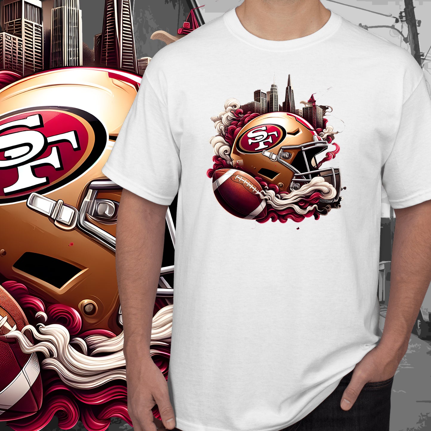 Football Smoke Tumbler Wrap/Shirt Design