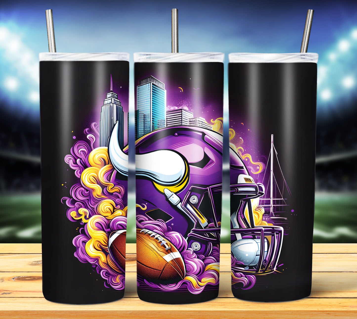 Bundle Football Smoke Tumbler Wrap/Shirt Design