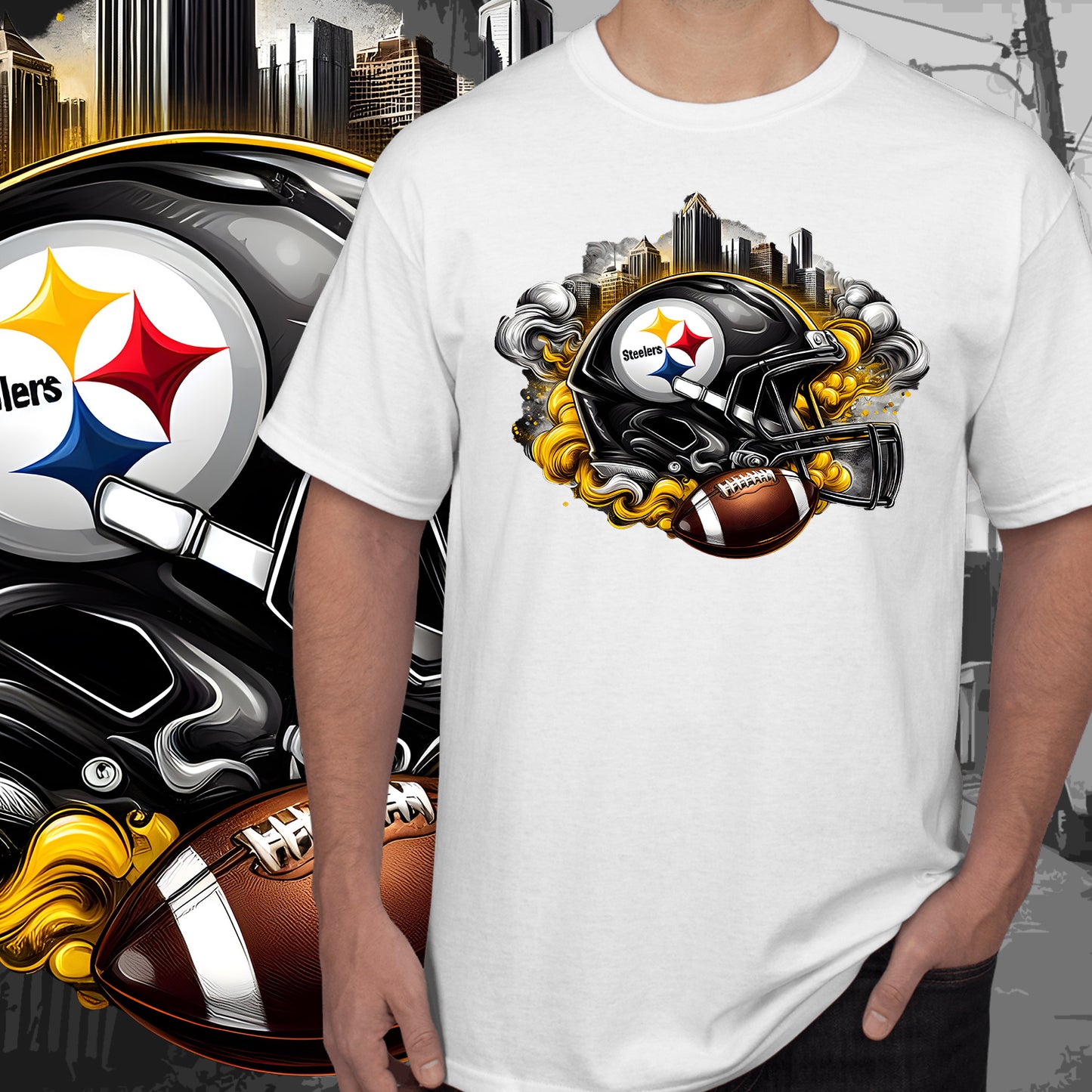 Football Smoke Tumbler Wrap/Shirt Design