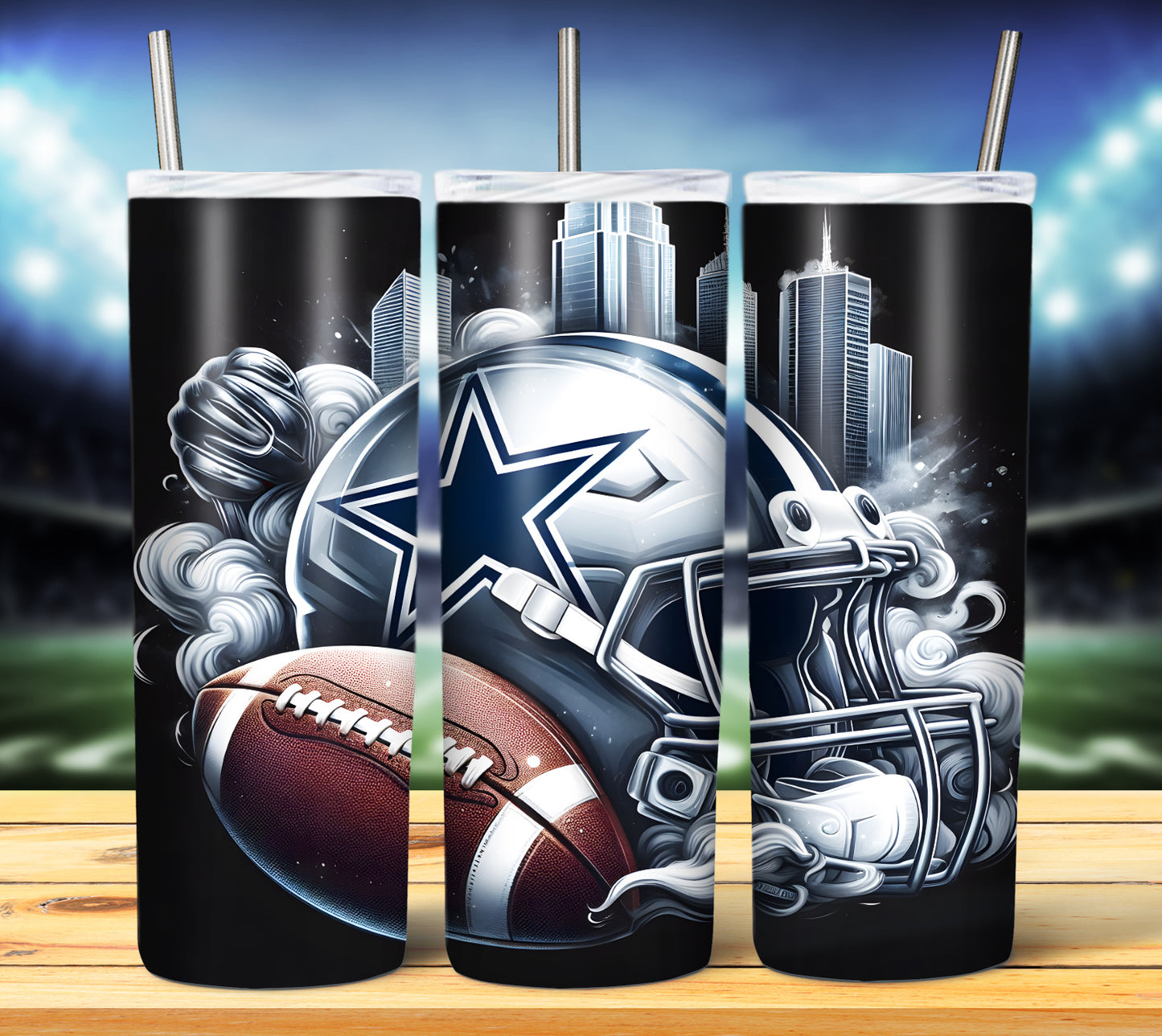 Football Smoke Tumbler Wrap/Shirt Design