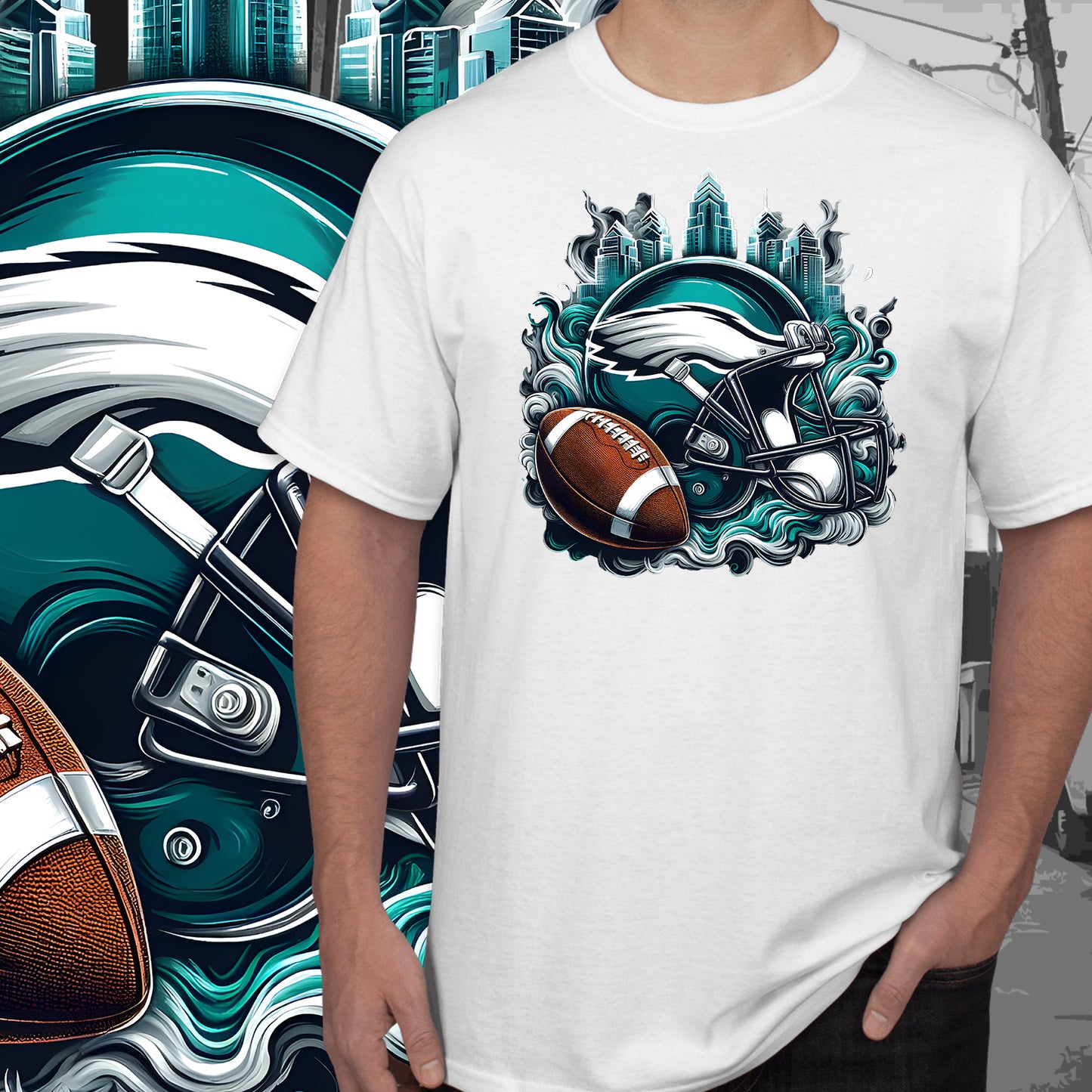 Football Smoke Tumbler Wrap/Shirt Design