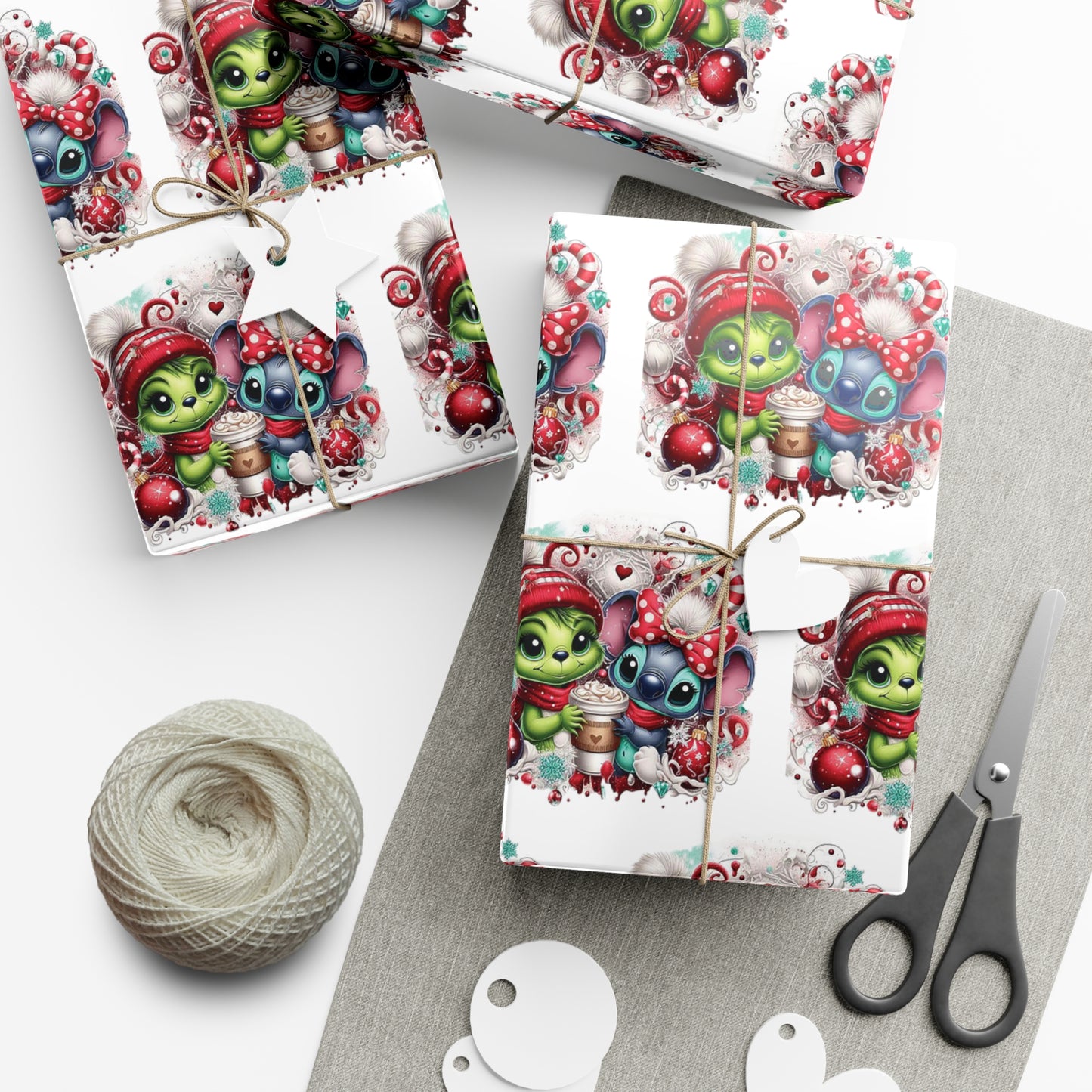 Grinch/Stitch Gift Wrap Paper