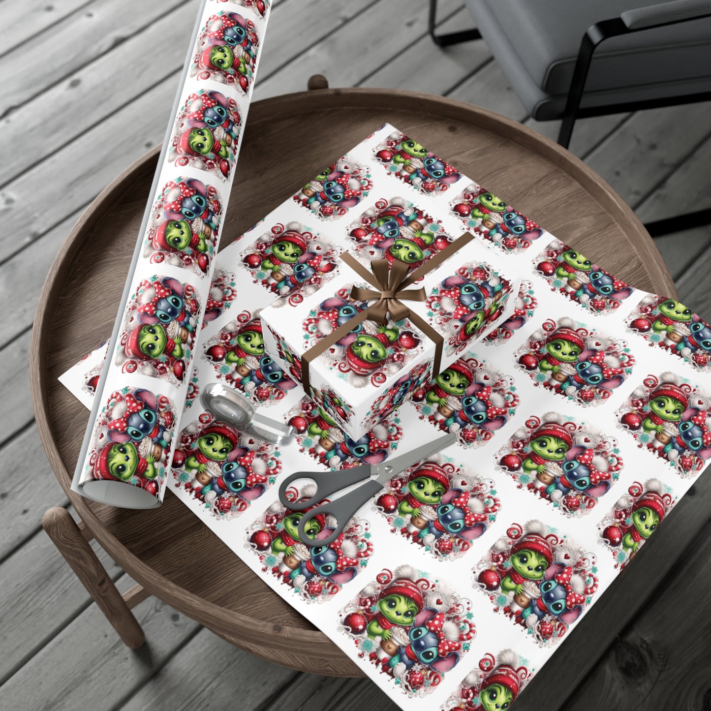 Grinch/Stitch Gift Wrap Paper