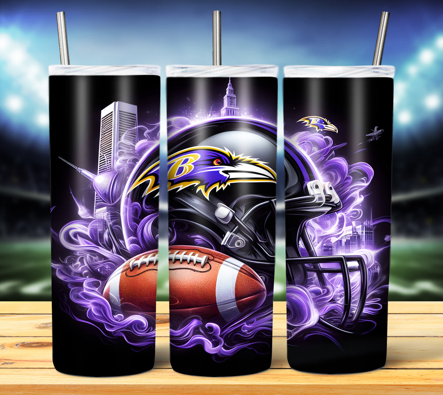 Football Smoke Tumbler Wrap/Shirt Design