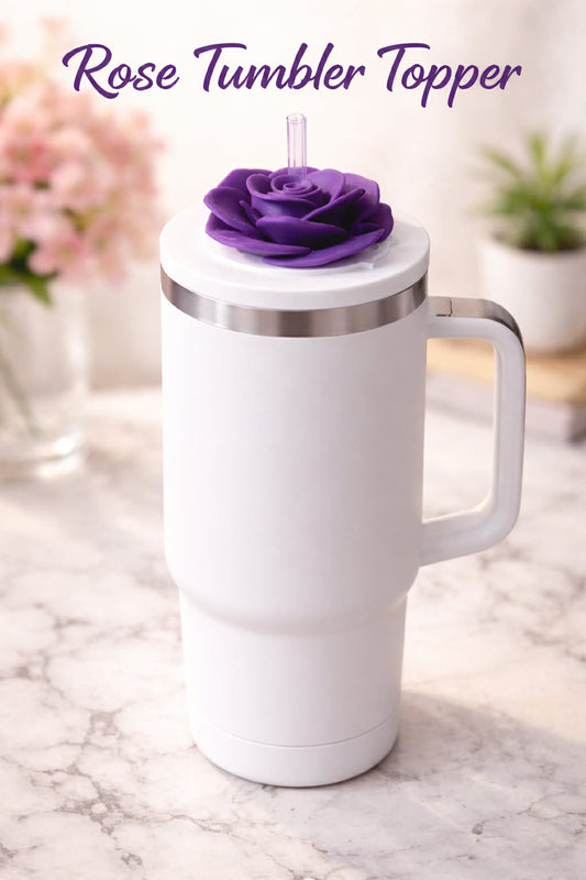 🌹 3D 40oz Rose Tumbler Topper 🌹