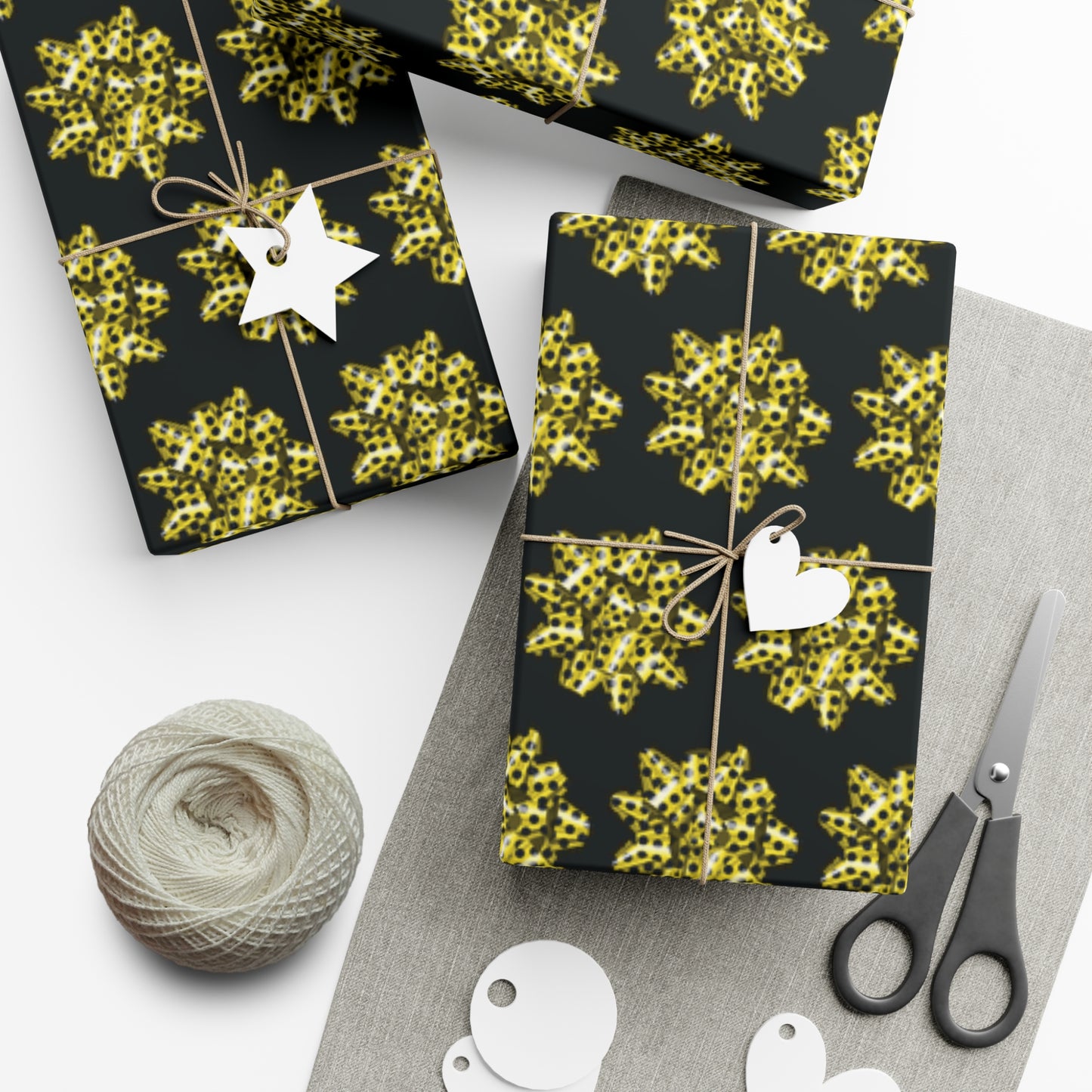 Gold Bow Gift Wrap Papers