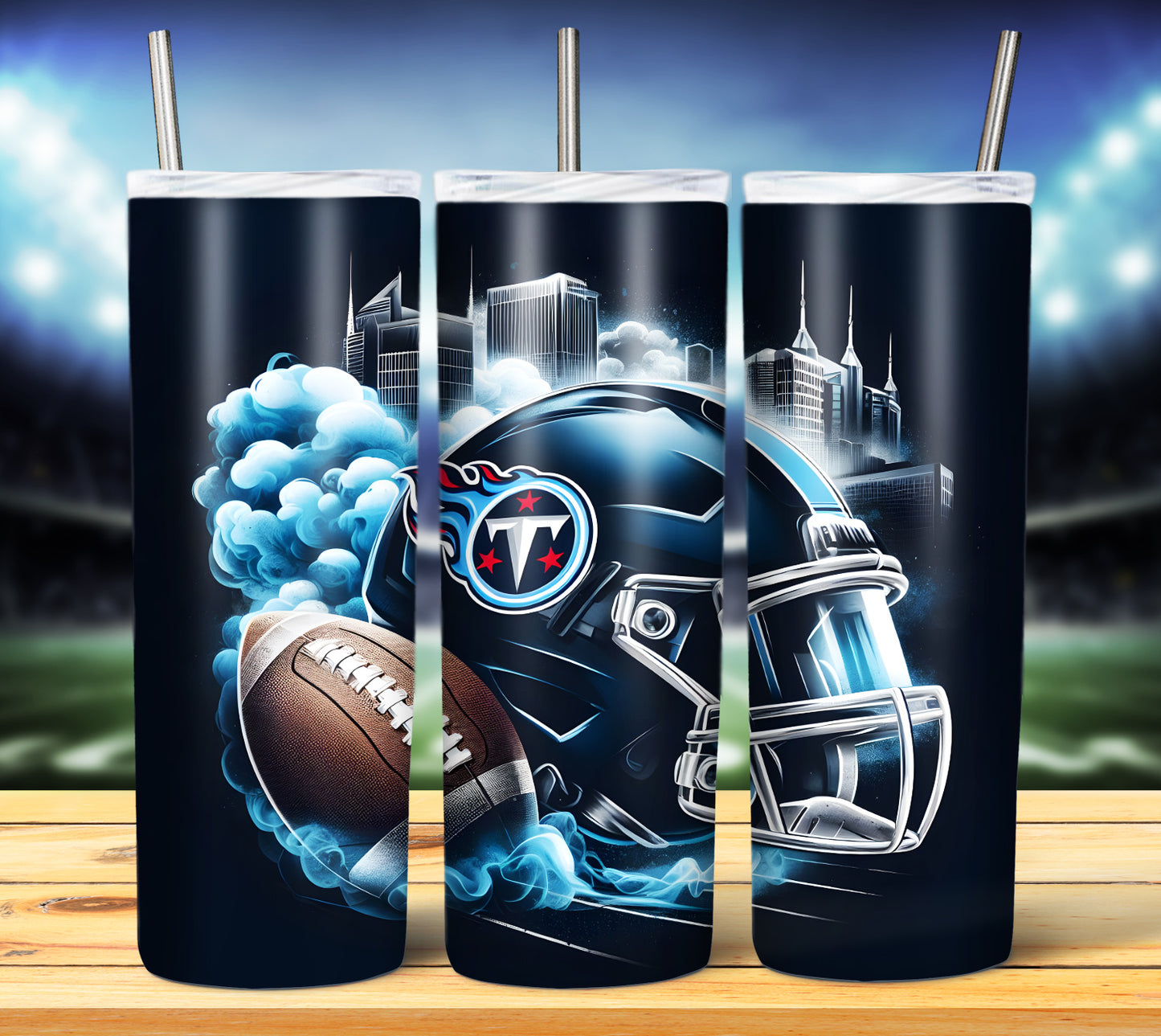 Football Smoke Tumbler Wrap/Shirt Design