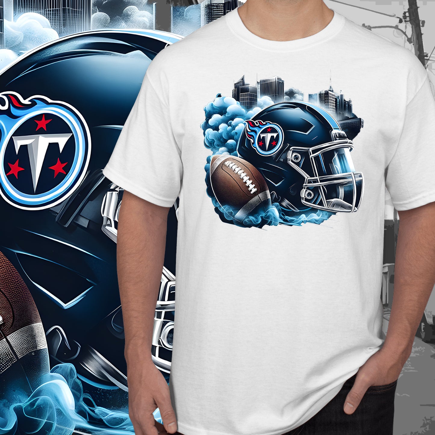 Bundle Football Smoke Tumbler Wrap/Shirt Design