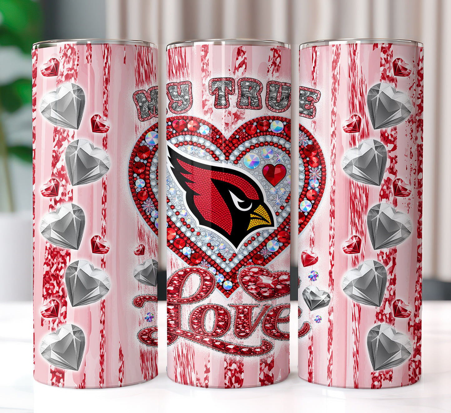 My True Love Football Tumbler 20oz PNG Wrap