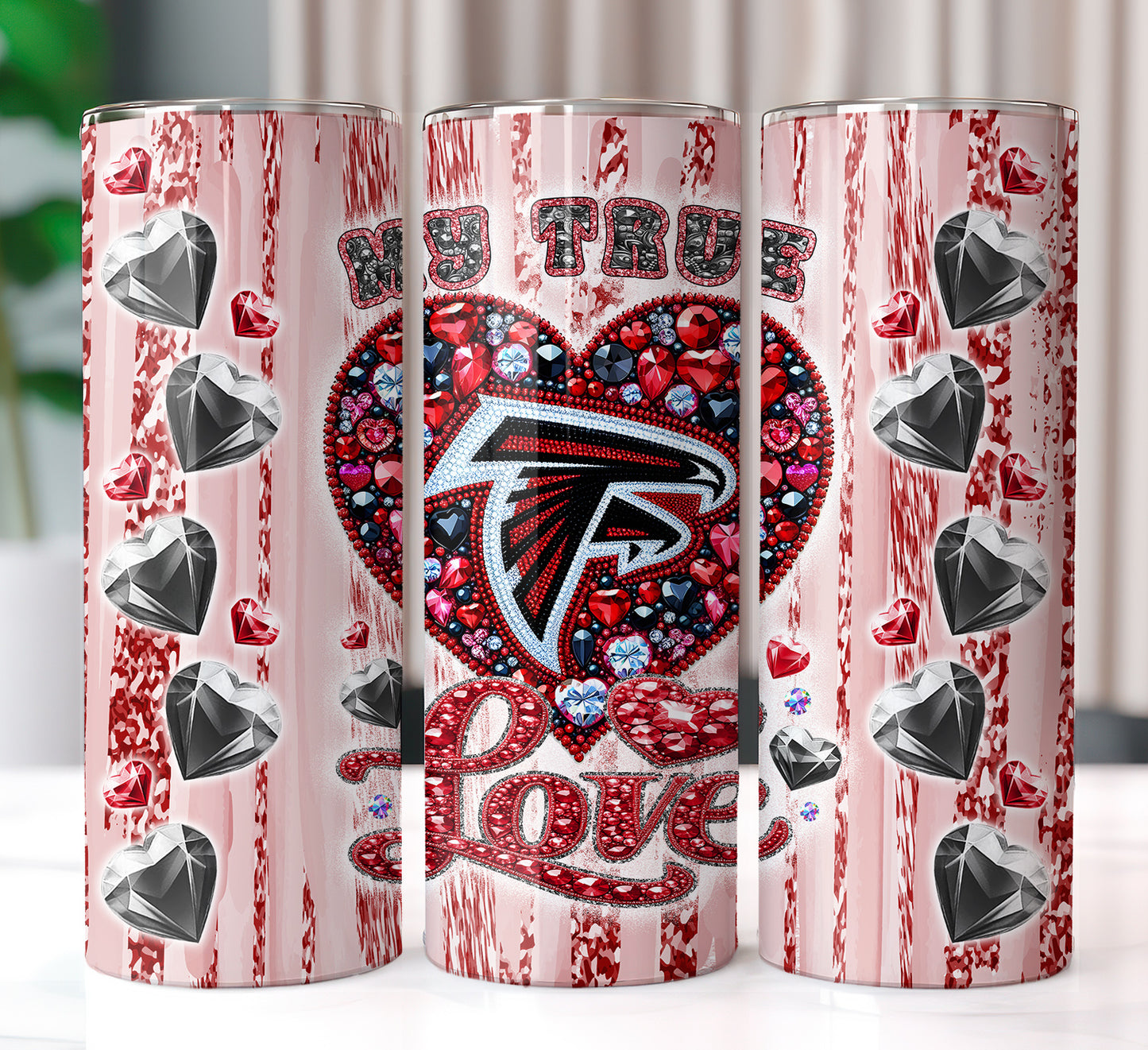 My True Love Football Tumbler 20oz PNG Wrap