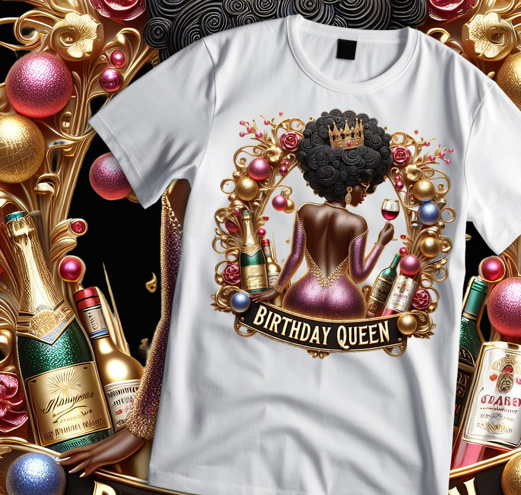 Birthday Queen Shirt and Tumbler Wrap Bundle