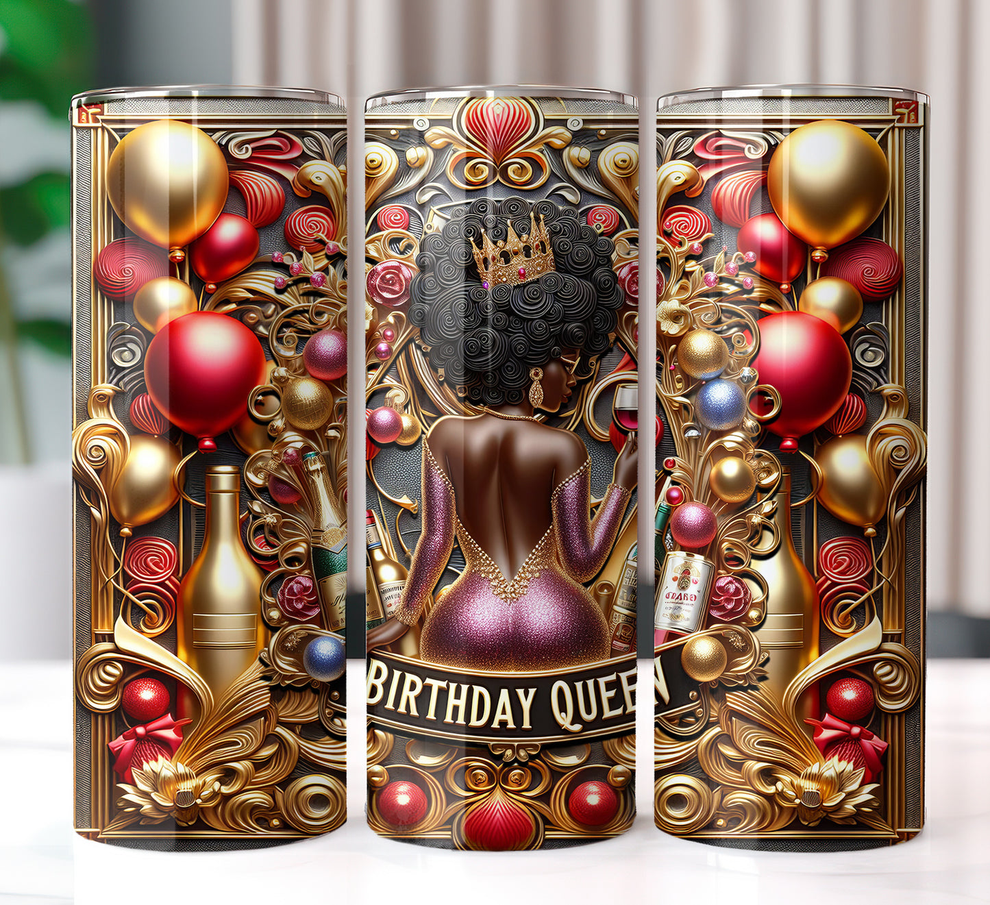 Birthday Queen Shirt and Tumbler Wrap Bundle