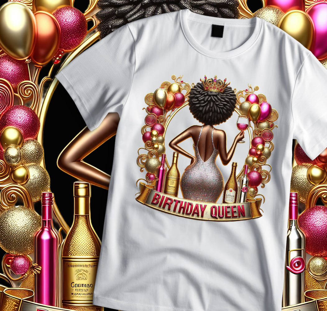 Birthday Queen Shirt and Tumbler Wrap Bundle