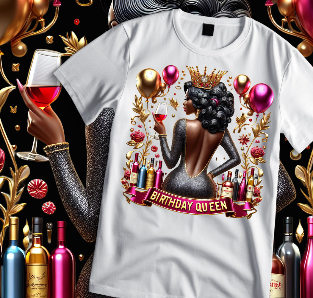 Birthday Queen Shirt and Tumbler Wrap Bundle