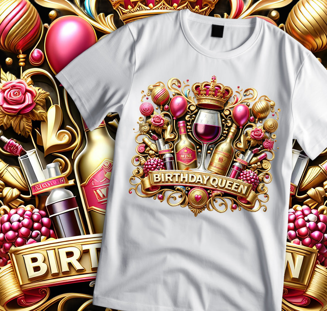 Birthday Queen Shirt and Tumbler Wrap Bundle